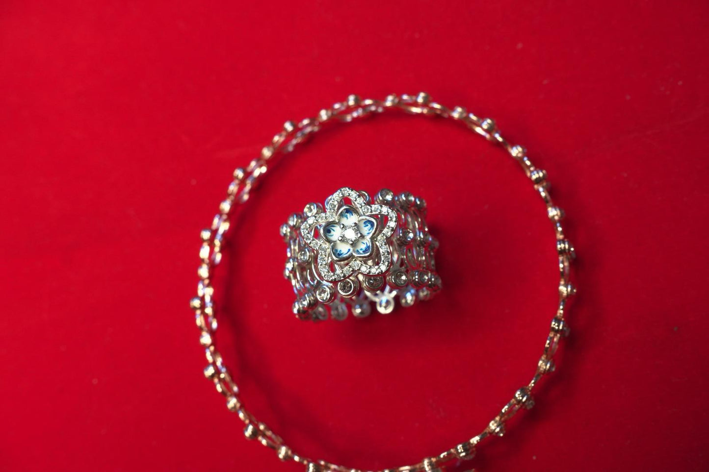 2 in 1 Ring and bangle silver 92.5
