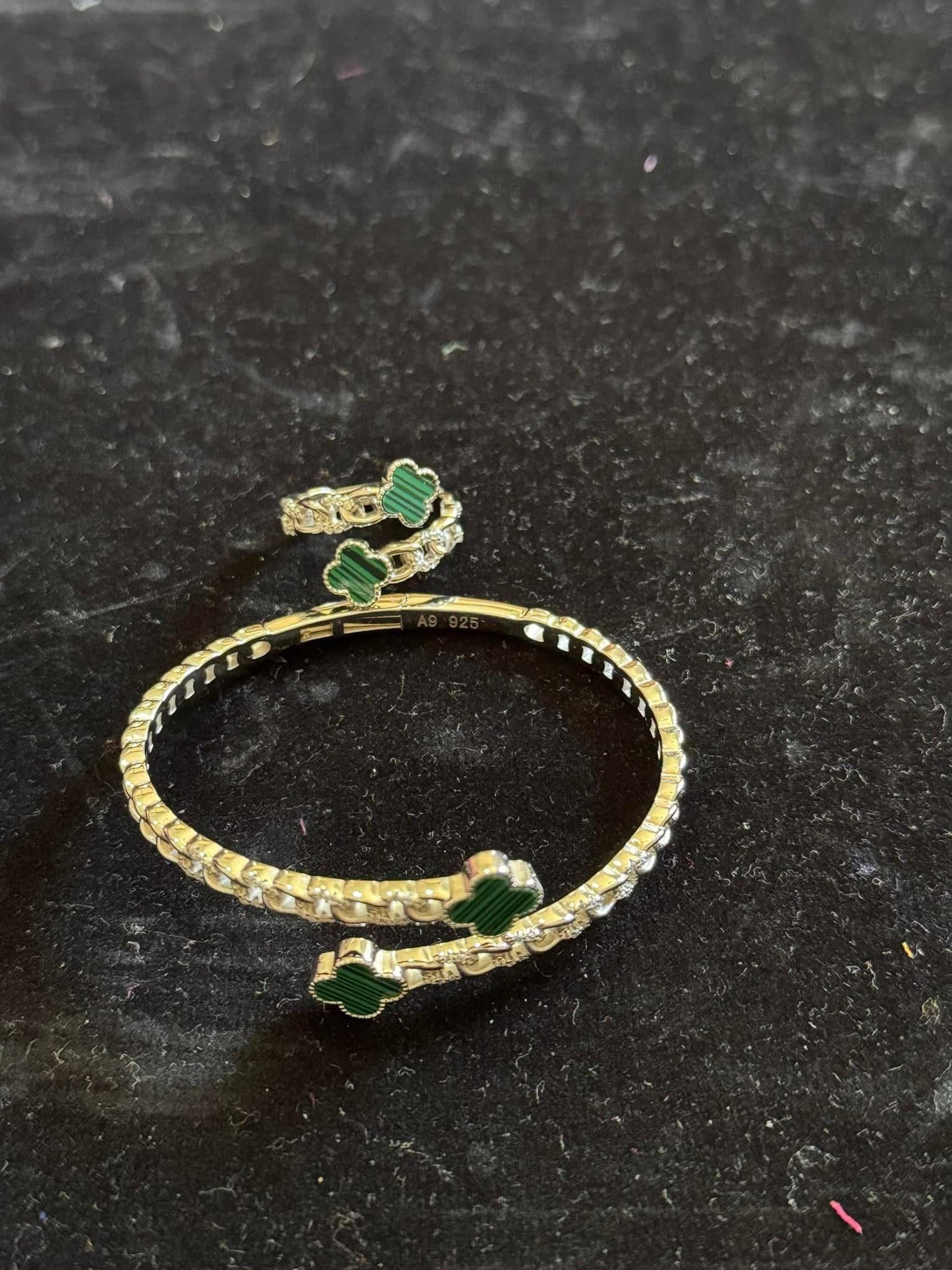 Ladies bangle with Ring Silver 15