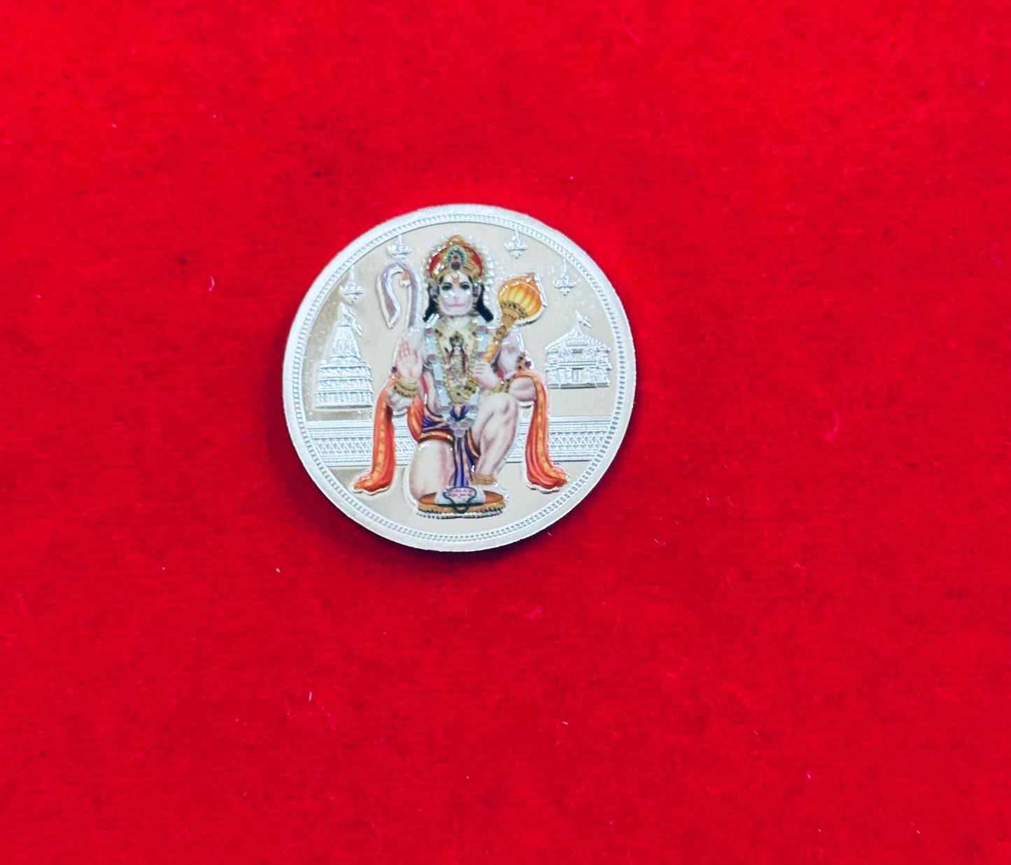 Hanuman Silver 999 Coin - Spiritual Gift, Indian Art Collectible