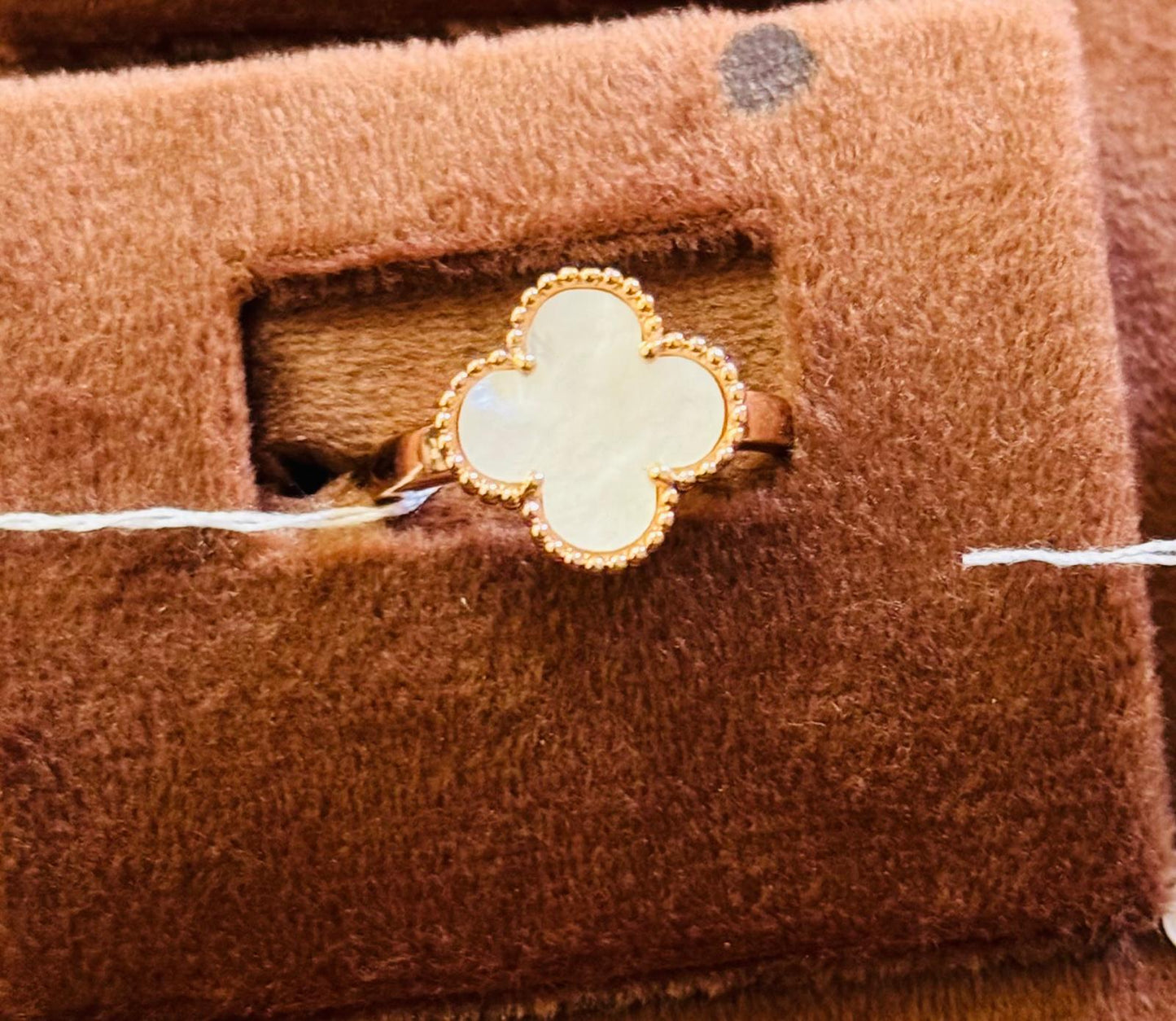 Silver 92.5 Ladies Ring with Gold Charm