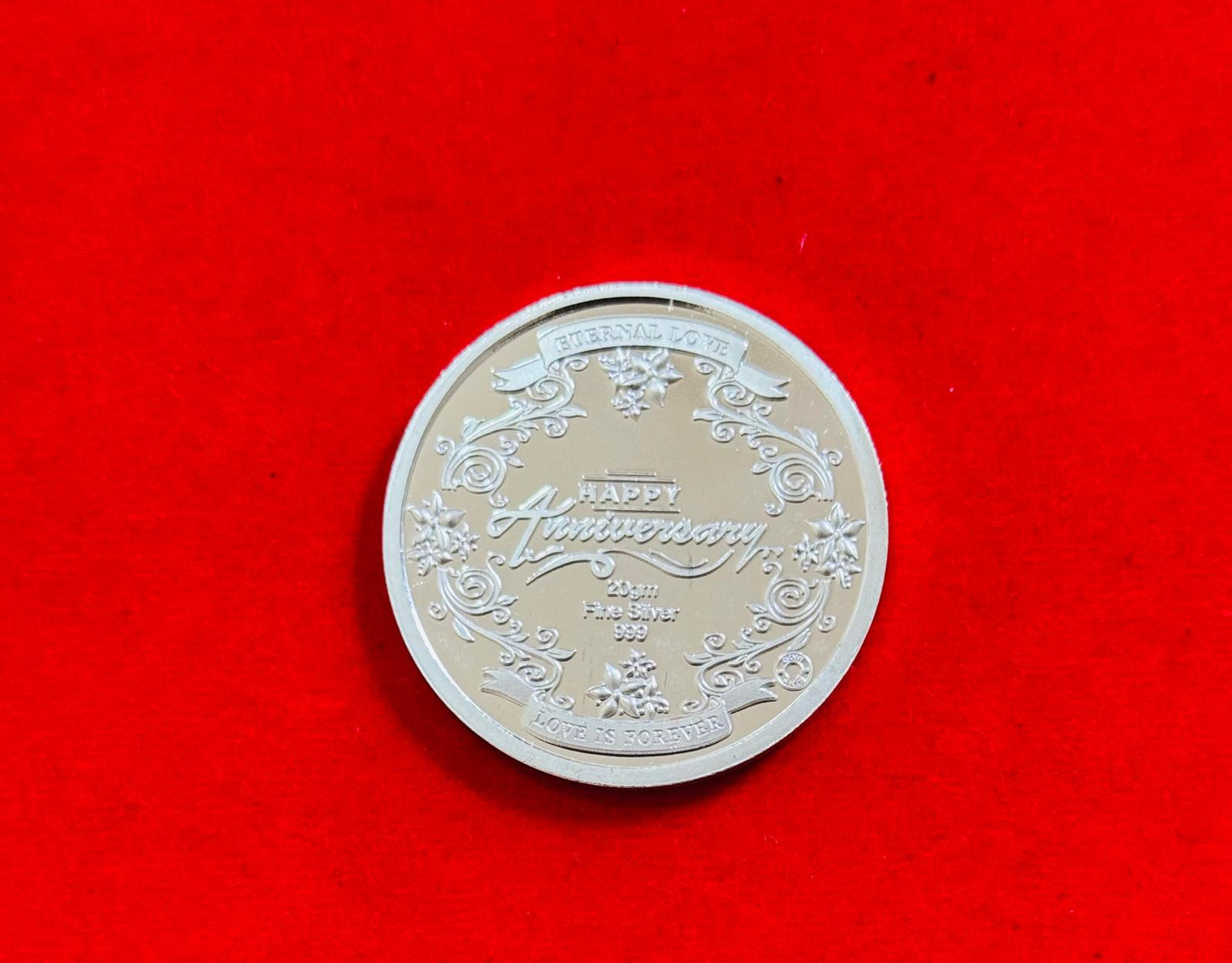Pure silver 999 coin marriage anniversary