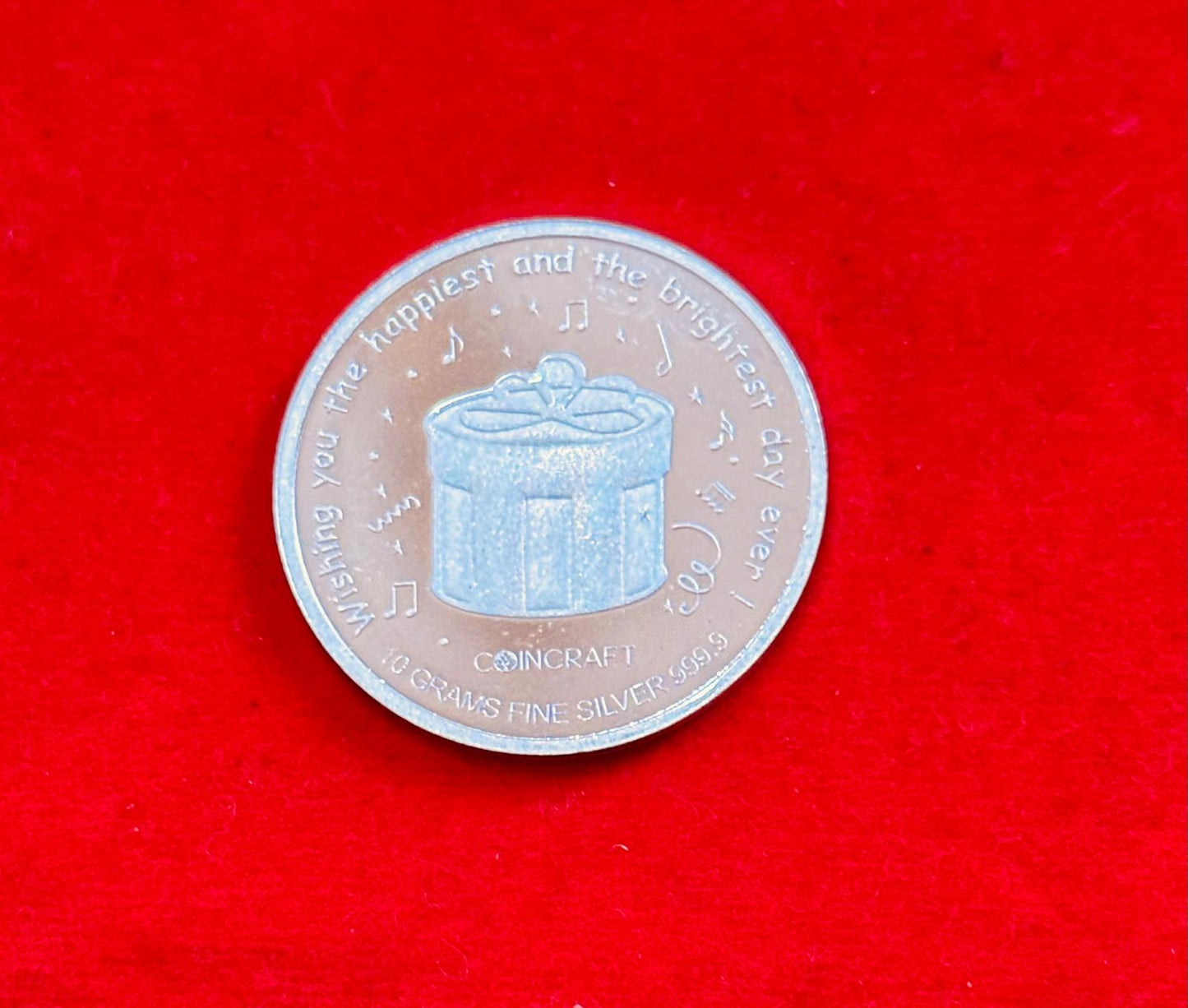Sliver coin for birthday