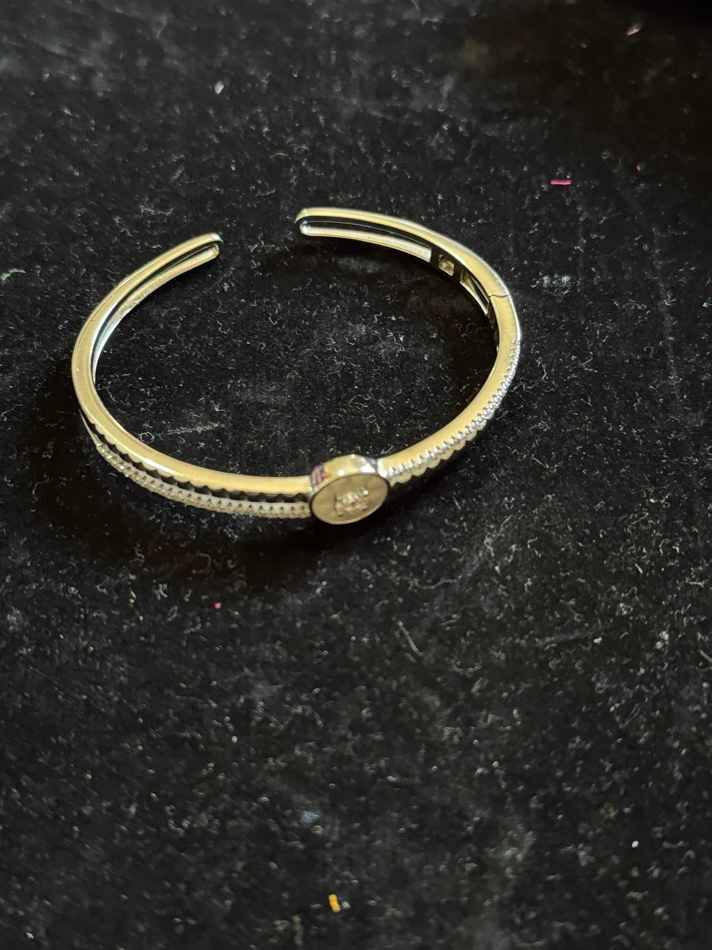 Ladies bangle with Ring Silver 16